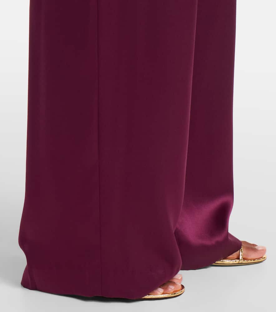 The Sei Weite High-rise-hose Aus Seide In Purple