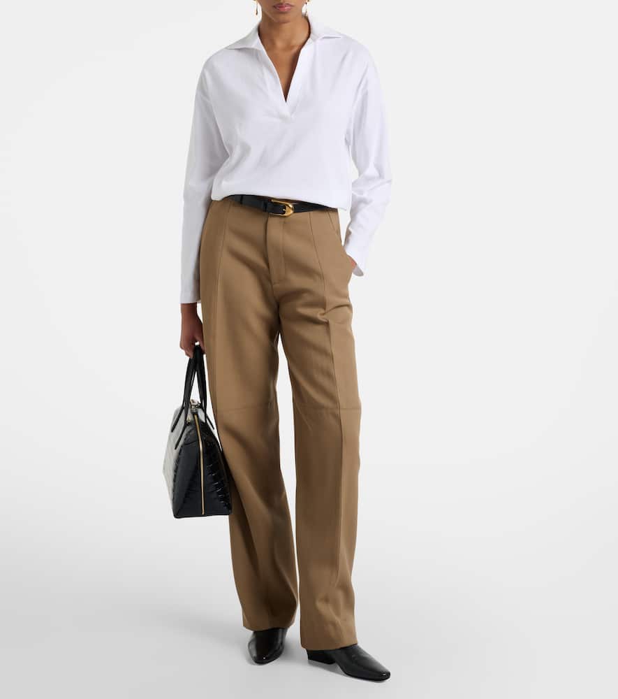 Vince Cotton Polo Shirt In White