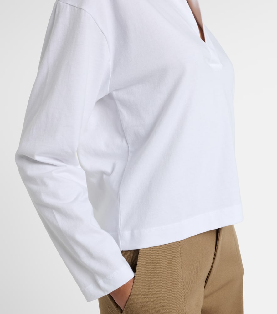 Vince Cotton Polo Shirt In White
