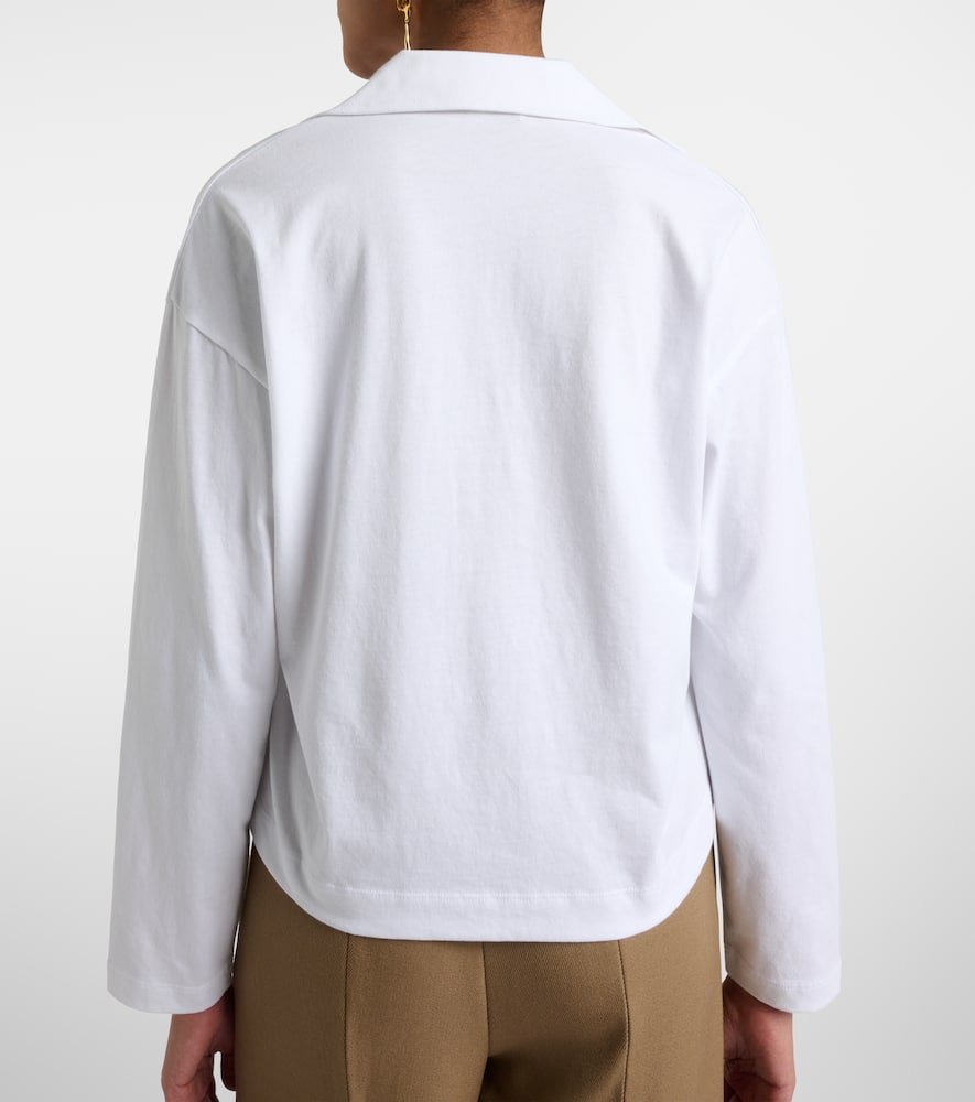 Vince Cotton Polo Shirt In White