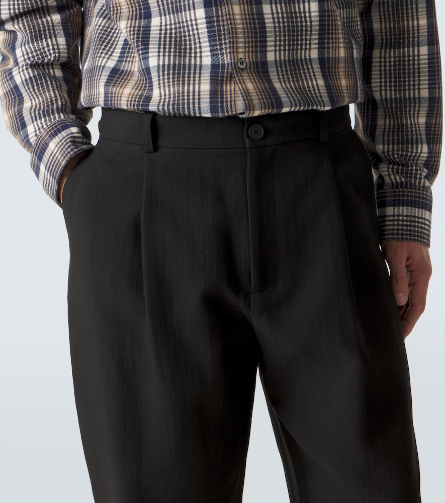  Studio Nicholson Studio Nicholson Tuck Cotton-blend Tapered Pants 