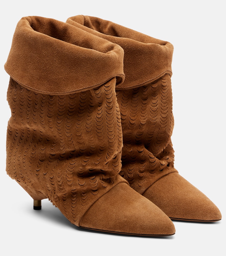 Isabel Marant Edrik 45 Suede Ankle Boots In Sand
