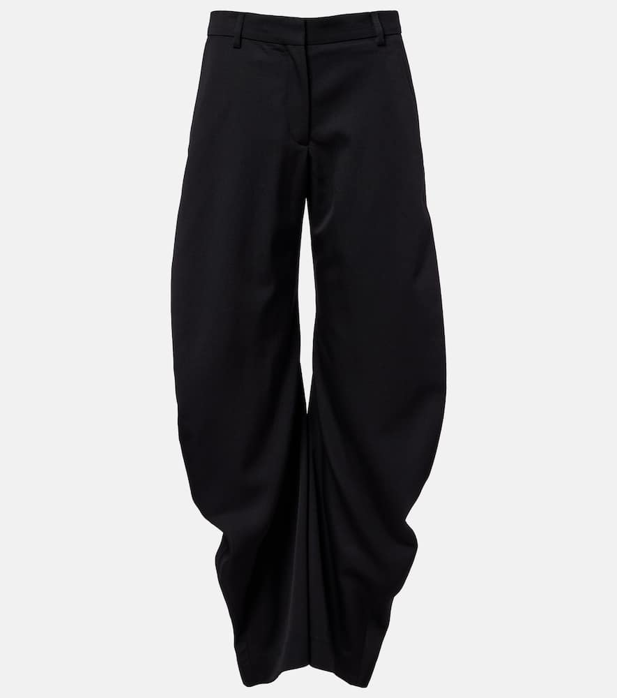 Acne Studios Houndstooth Wool Suit Pants In Black