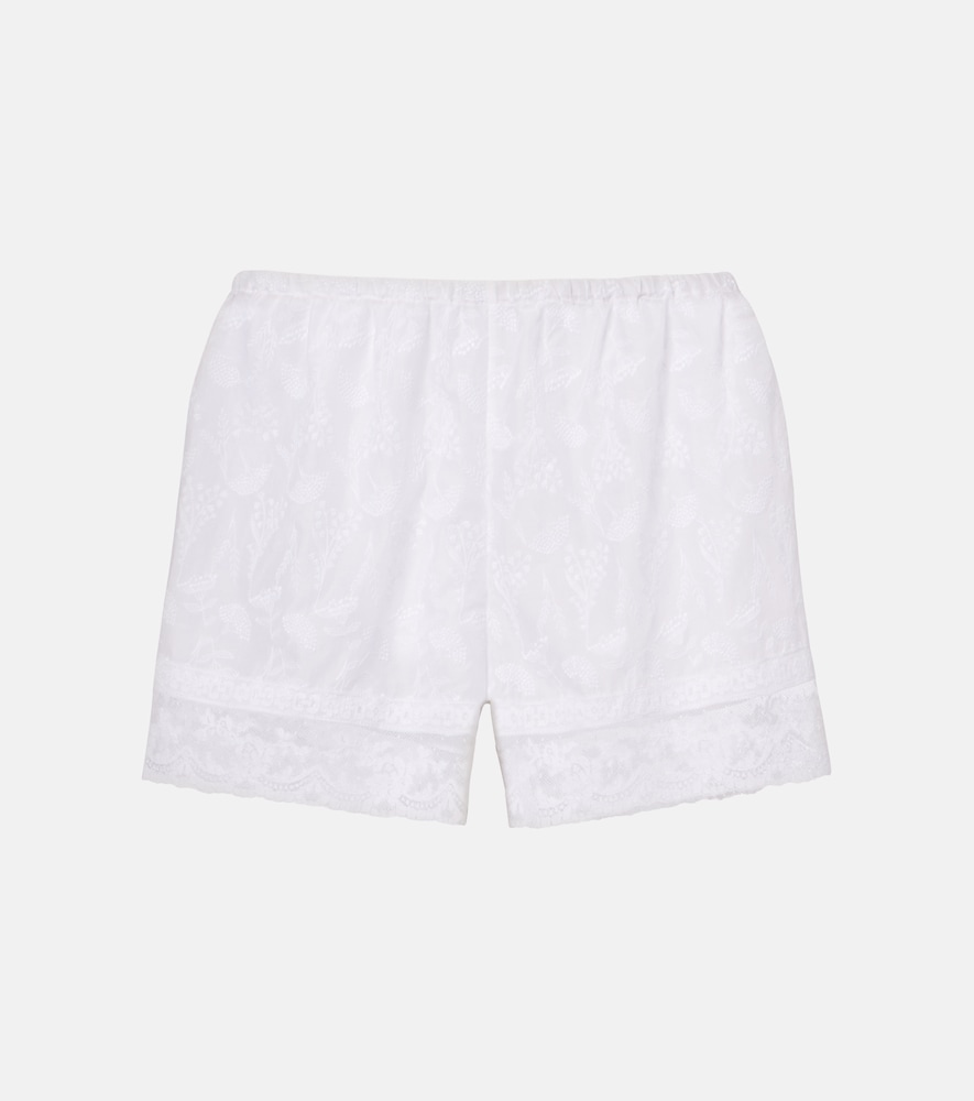 Eres Floralie floral cotton-blend voile shorts