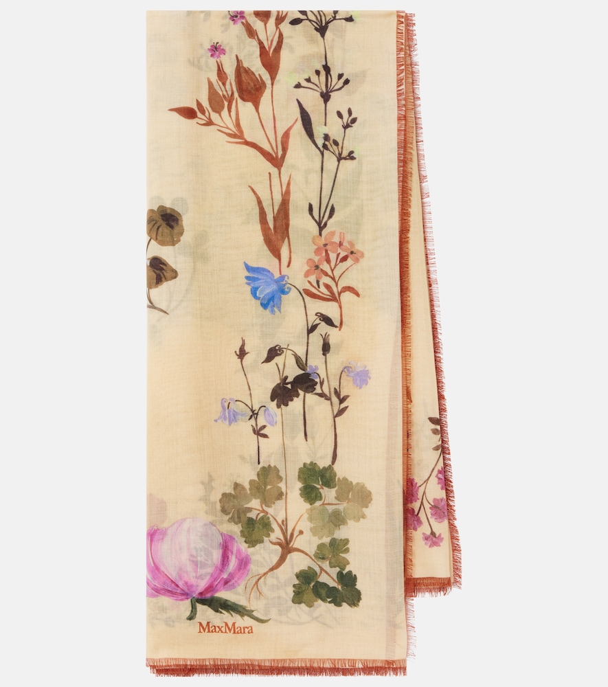 Max Mara Printed wool and silk scarf | Thumbnail 6