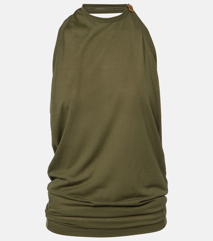Balenciaga Draped cotton-blend top