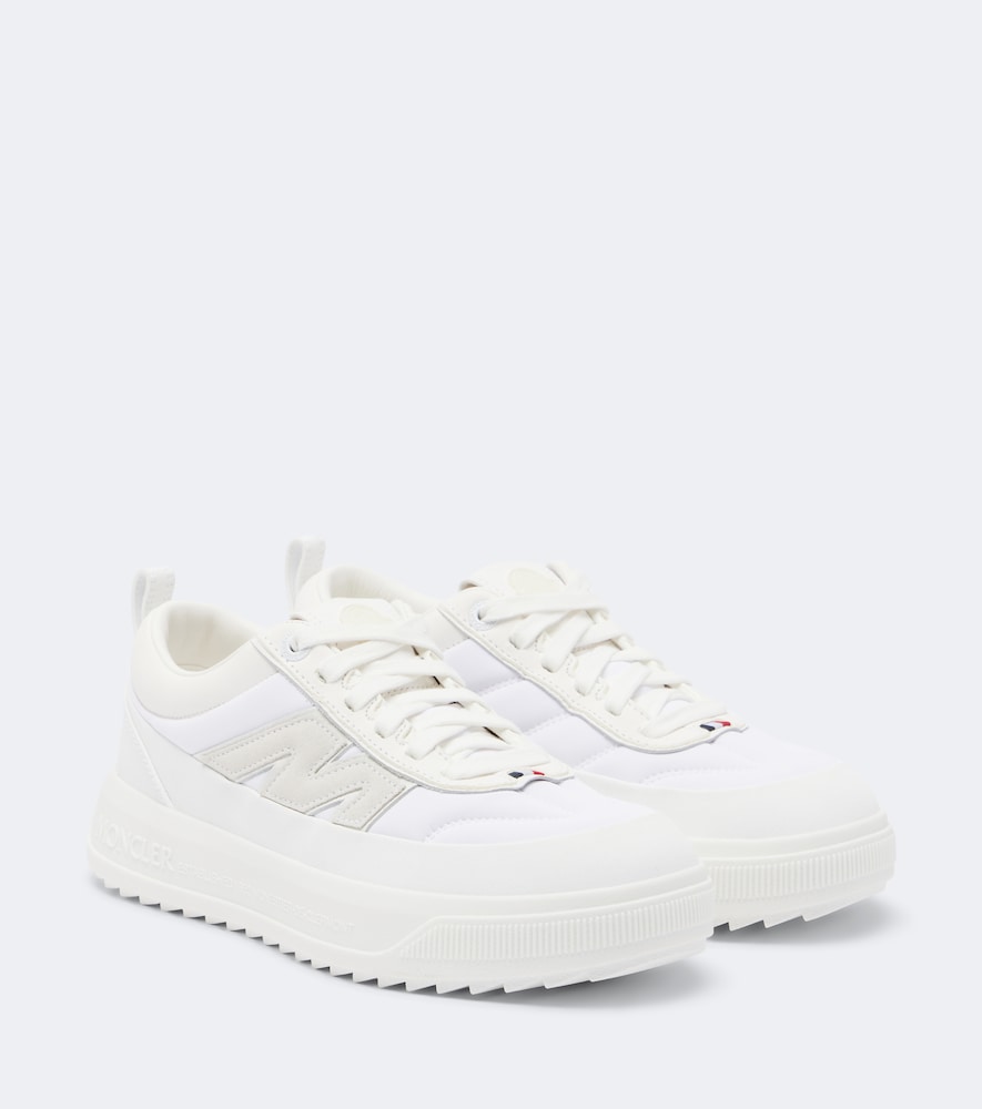 Moncler Altive Leather-trimmed Platform Sneakers In White
