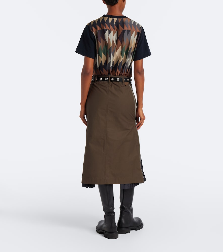 Pleated Cotton Midi