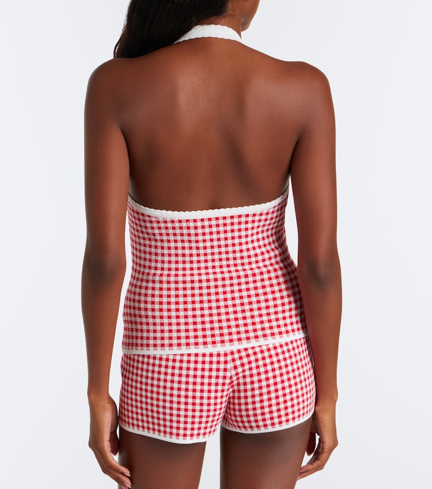 Micah Gingham Halterneck Top