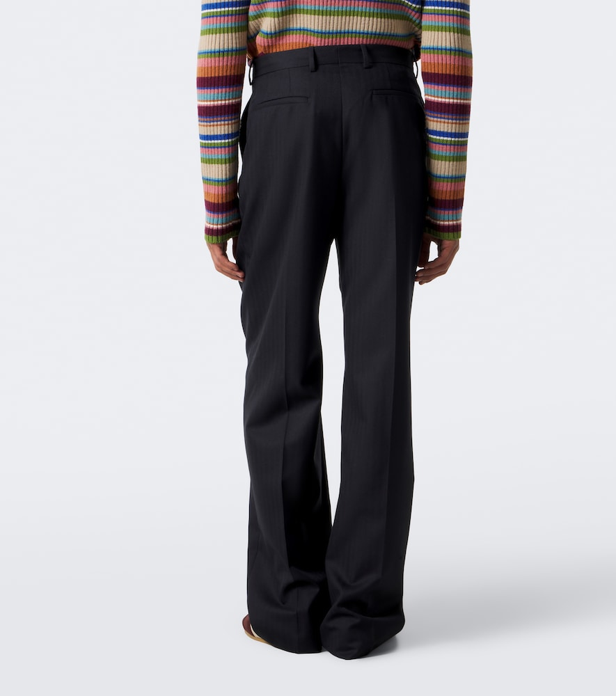 Herringbone Pleated Wool