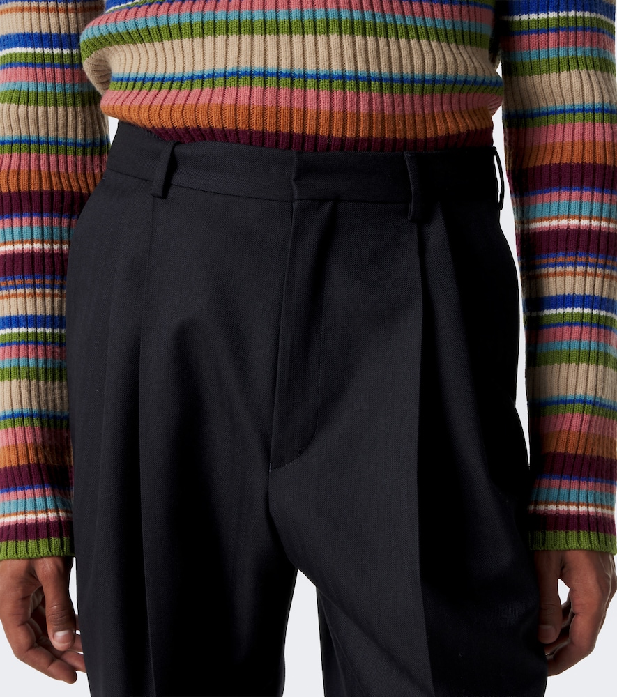 Herringbone Pleated Wool