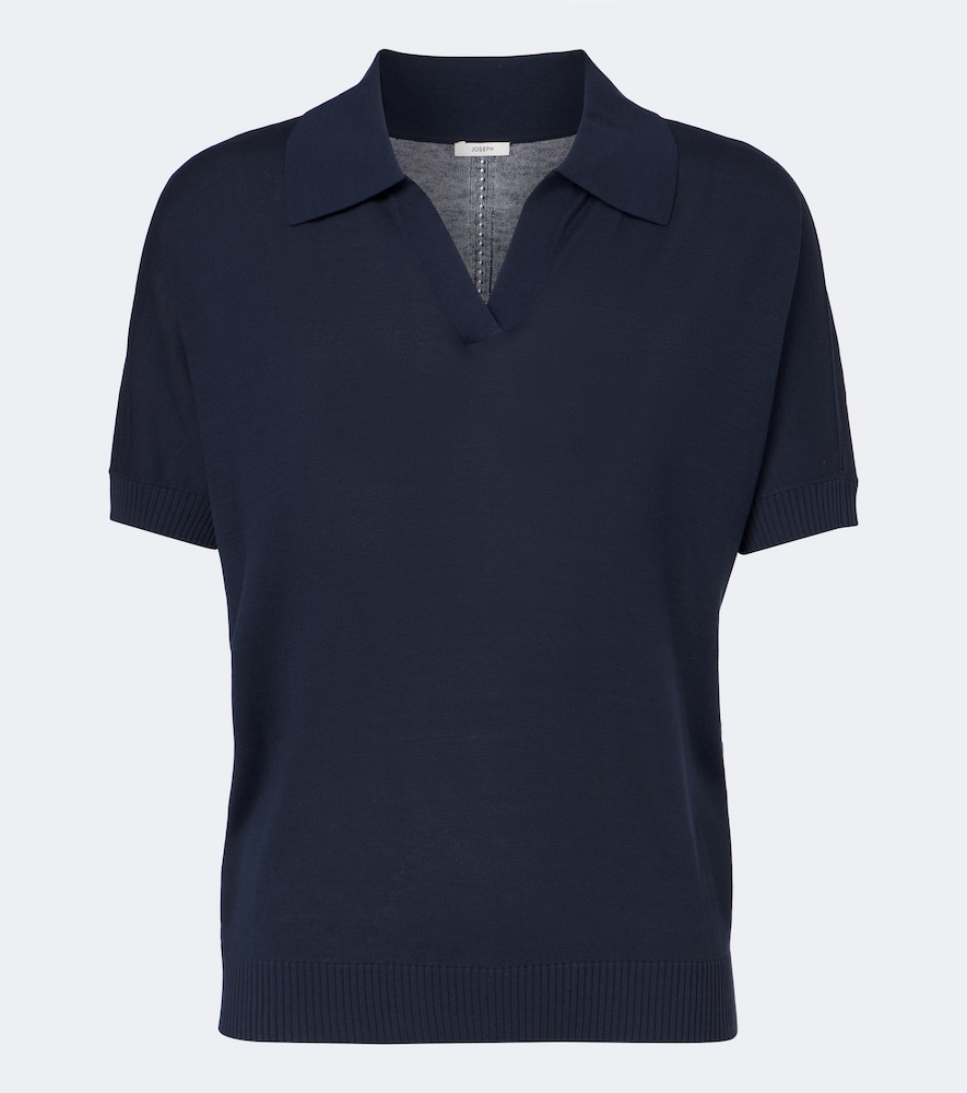 Joseph Niata Silk Polo Shirt In Blue