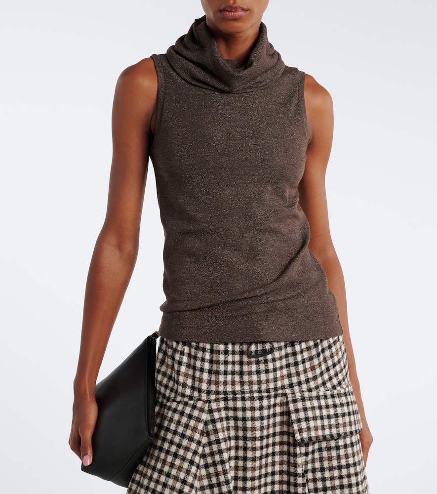 Wool-Blend Turtleneck Top