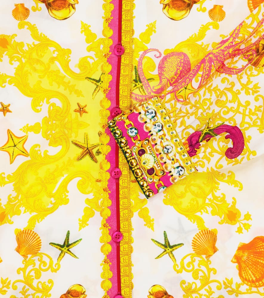 印花棉质连衣裙