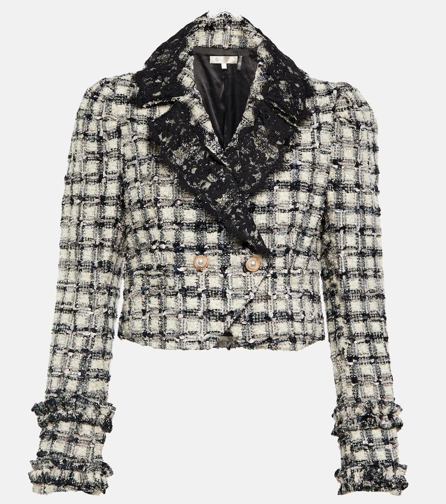 LoveShackFancy Patrick cropped tweed jacket