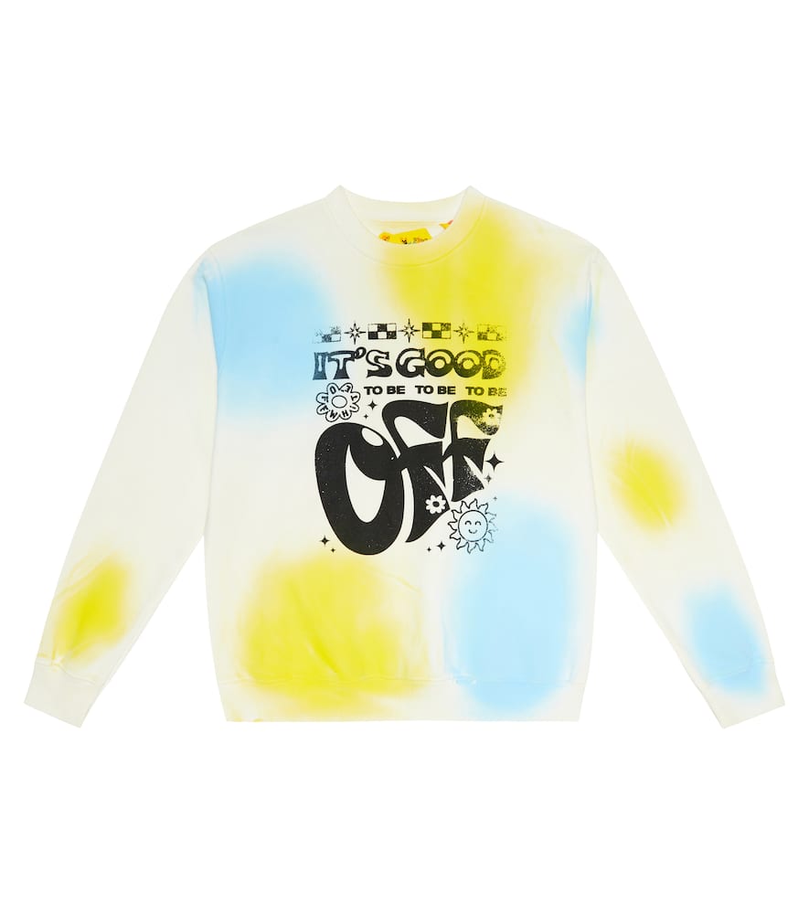 Shop Off-white Printed Tie-dye Sweatshirt In Multi