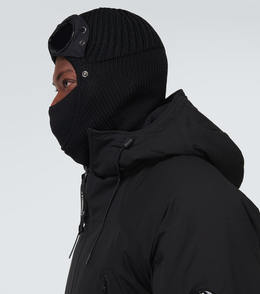 C.p. Company Goggle Wool Ski Mask In Black