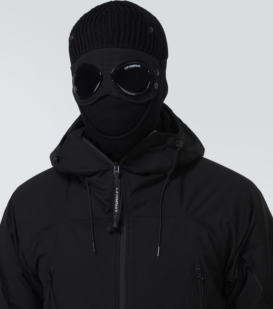 C.p. Company Goggle Wool Ski Mask In Black
