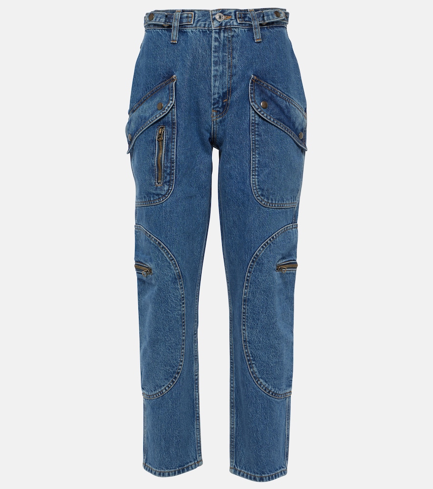 Re/Done Jeans cargo Racer a vita alta