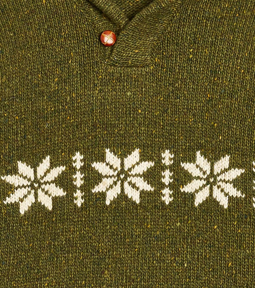 Shop La Coqueta Goyo Fair Isle Wool-blend Sweater In Green