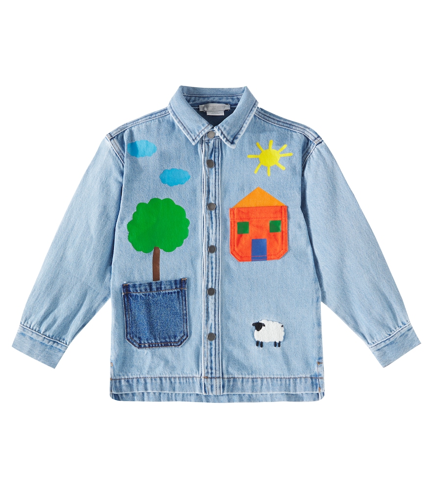 Stella McCartney Kids Printed denim shirt　ステラ マッカートニー キッズ プリント デニム シャツ Stella
