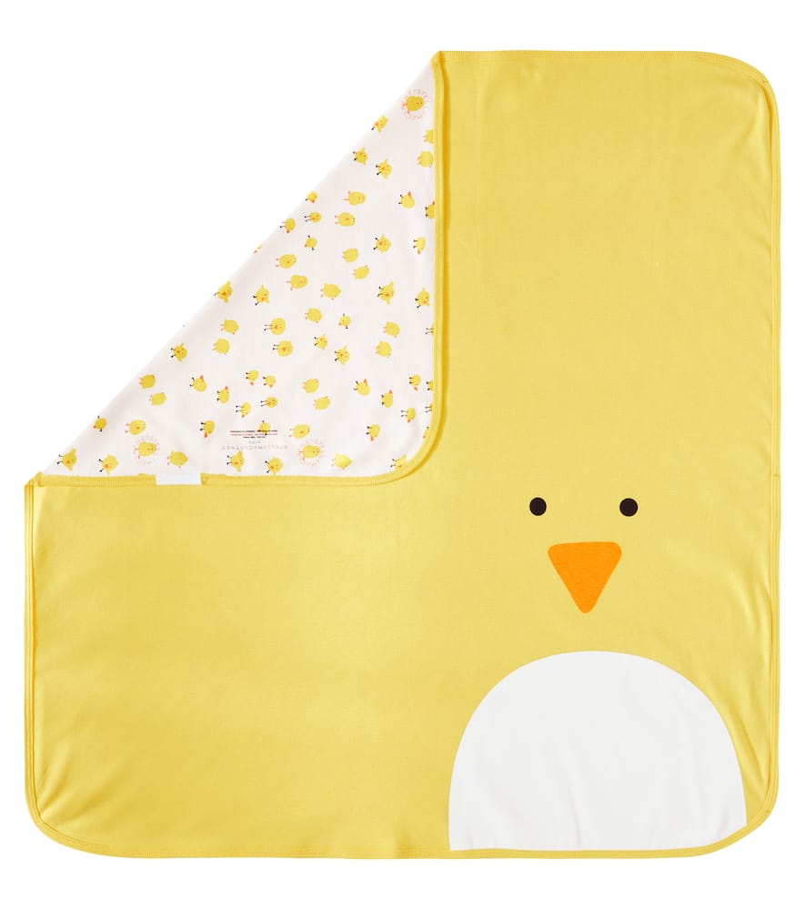 Stella Mccartney Baby Cotton Bodysuit, Blanket, And Hat Set In Multicoloured