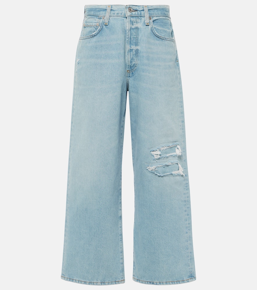 Shop Citizens Of Humanity Pina Low-rise Wide-leg Jeans In Blue