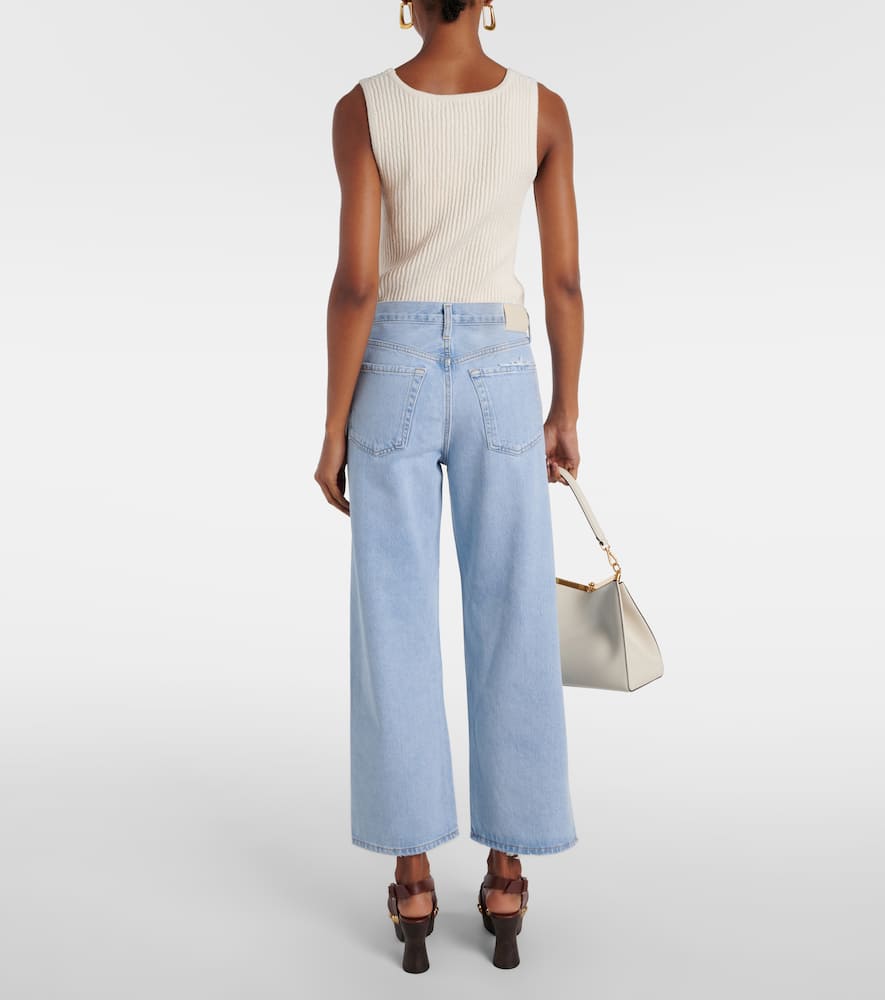 Shop Citizens Of Humanity Pina Low-rise Wide-leg Jeans In Blue