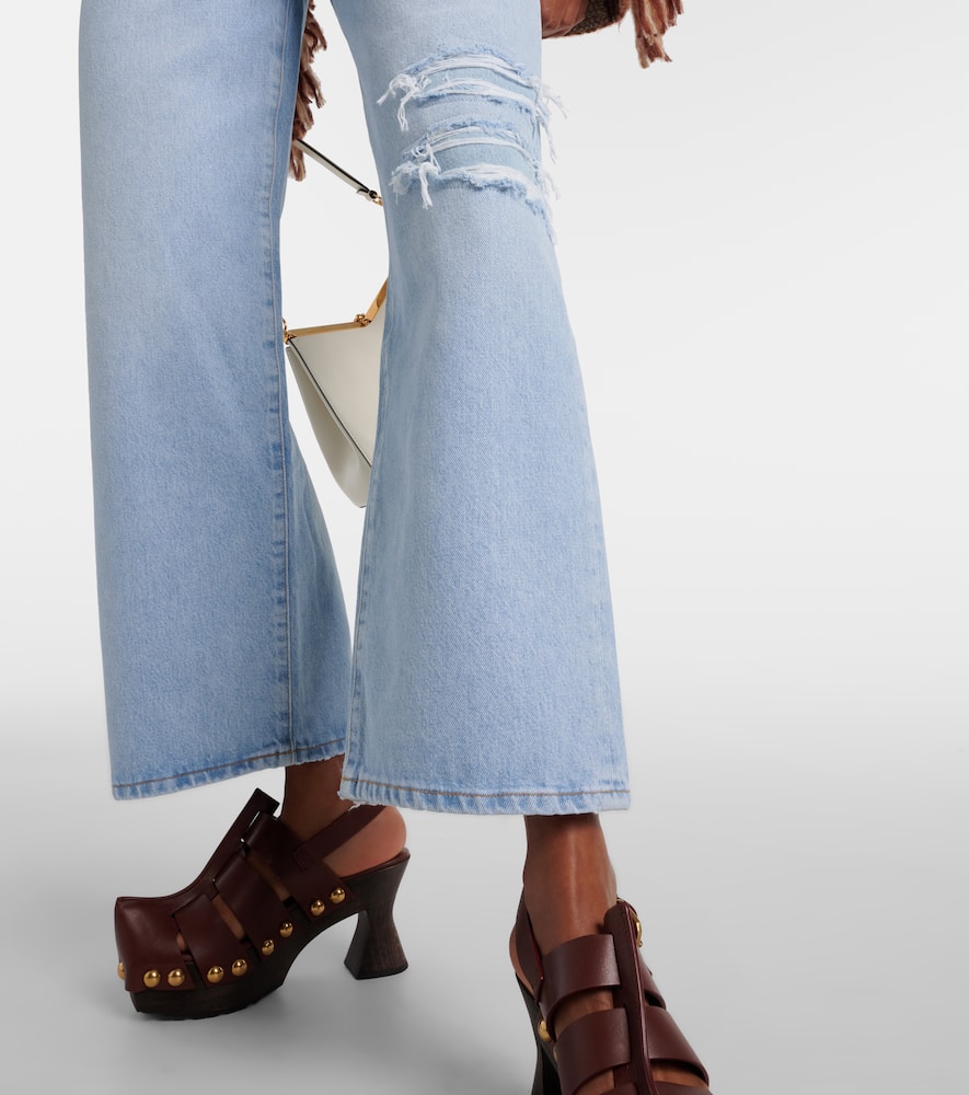 Shop Citizens Of Humanity Pina Low-rise Wide-leg Jeans In Blue