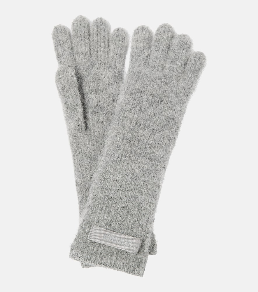 Les Gants Gros Grain wool-blend gloves