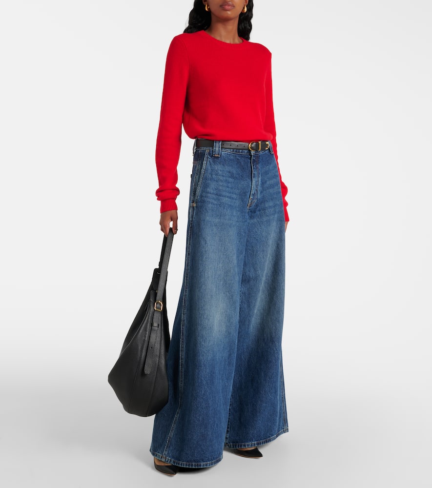 Khaite Diletta Cashmere Sweater In Red