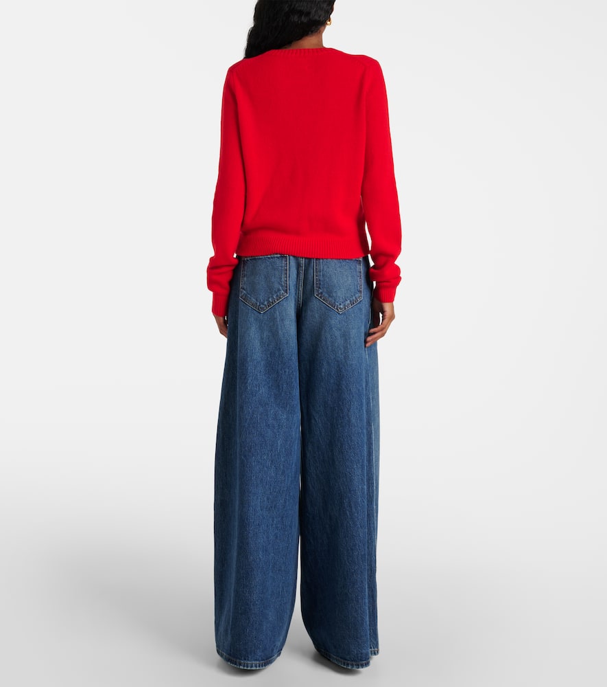 Khaite Diletta Cashmere Sweater In Red