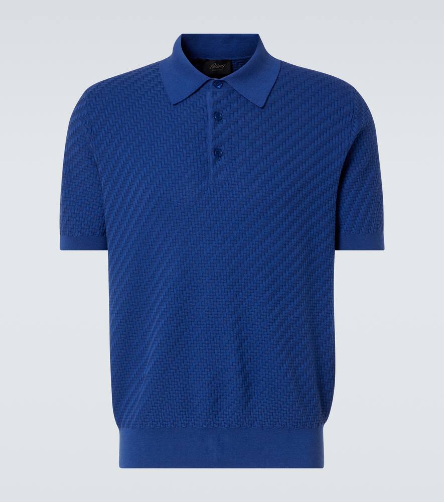 Brioni Cotton, silk, and cashmere polo shirt