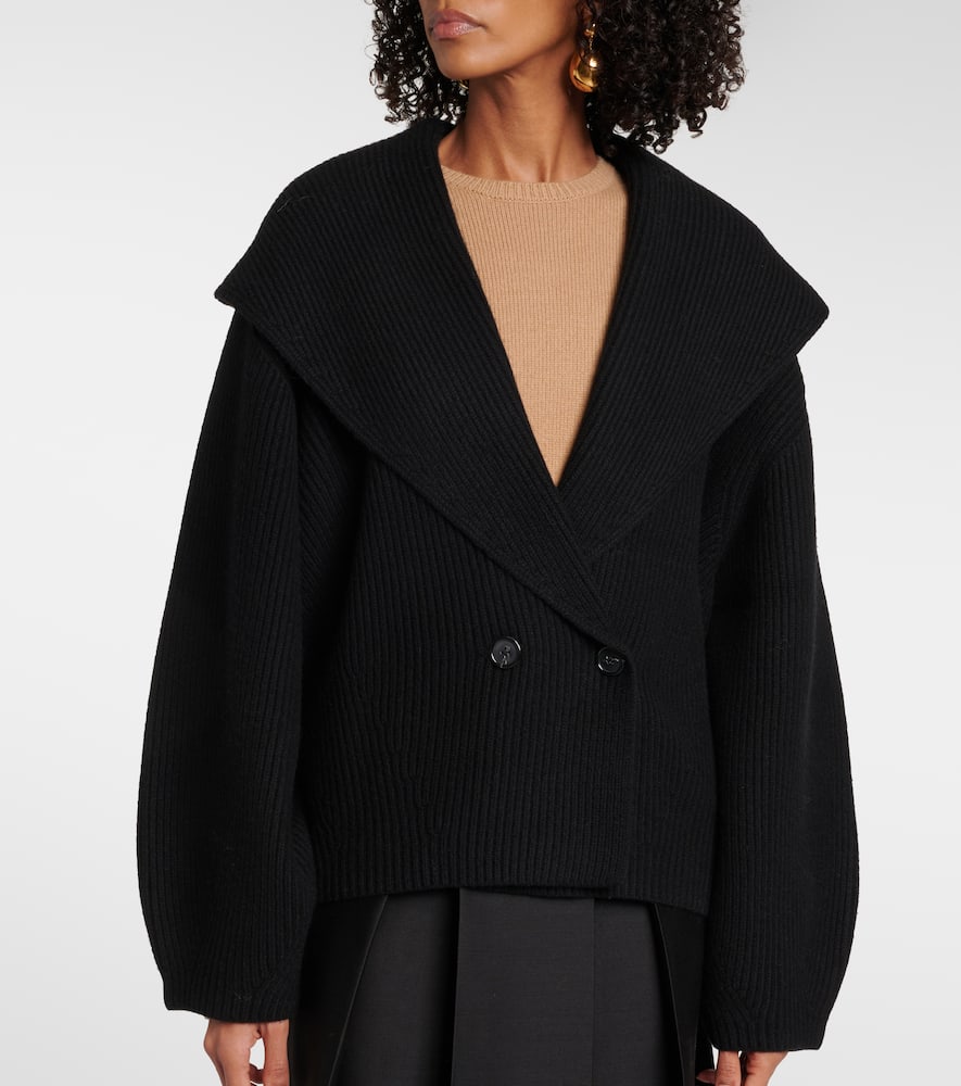 Totême Wool-blend Cardigan In Black