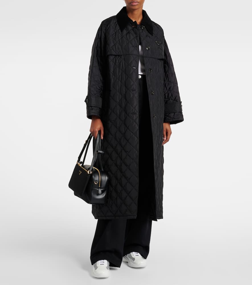 Prada Bowling Shouder Bag In Black