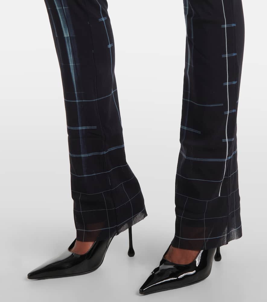Jean Paul Gaultier Sheer Tulle Trousers X-ray Print In Blue