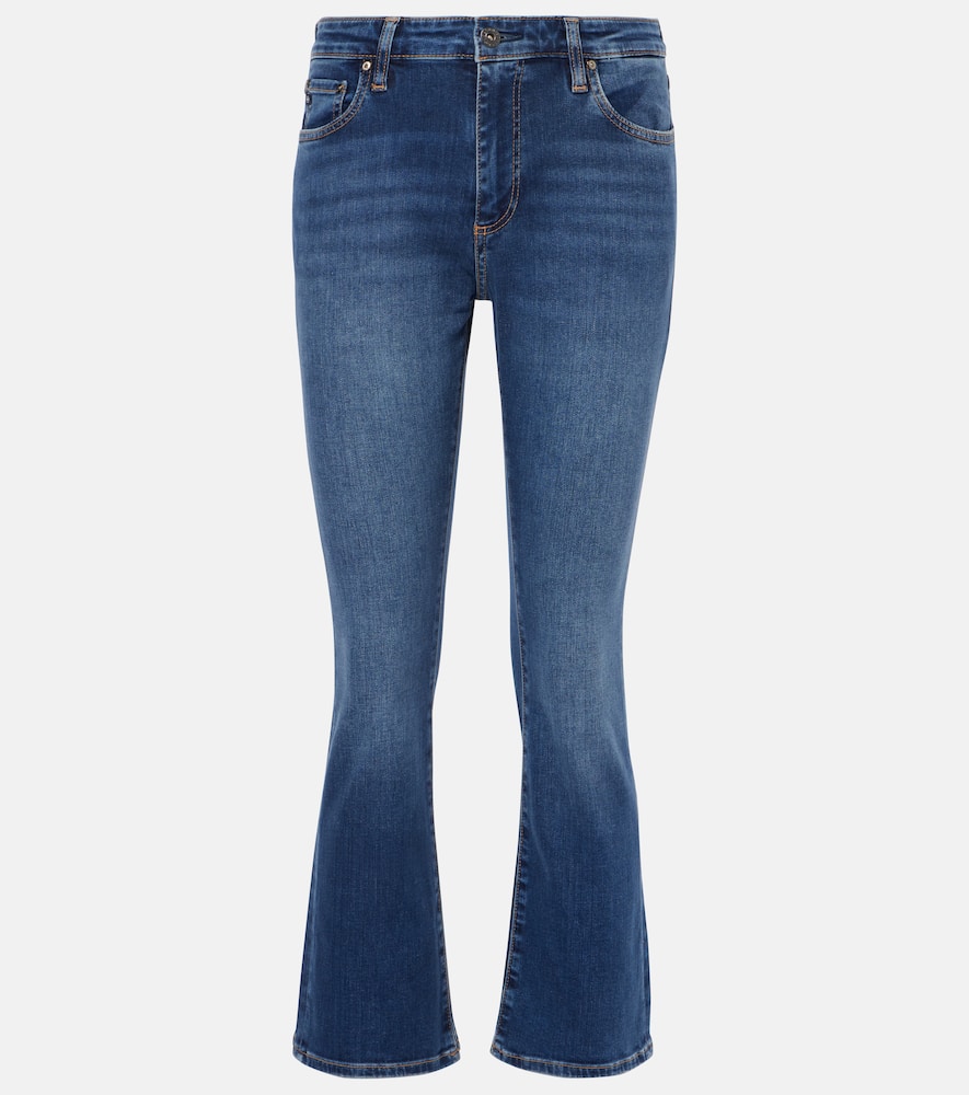 Shop Ag Jodi Cropped Flared Jeans In Blue