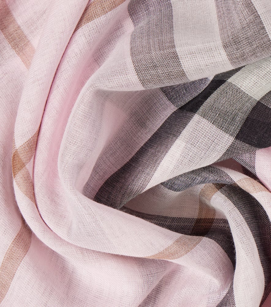 Burberry Check wool and silk scarf