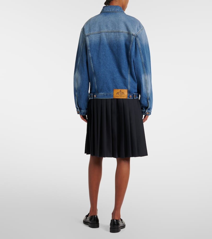 Prada Oversized Denim Jacket In Blue