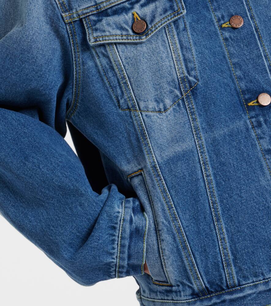 Prada Oversized Denim Jacket In Blue