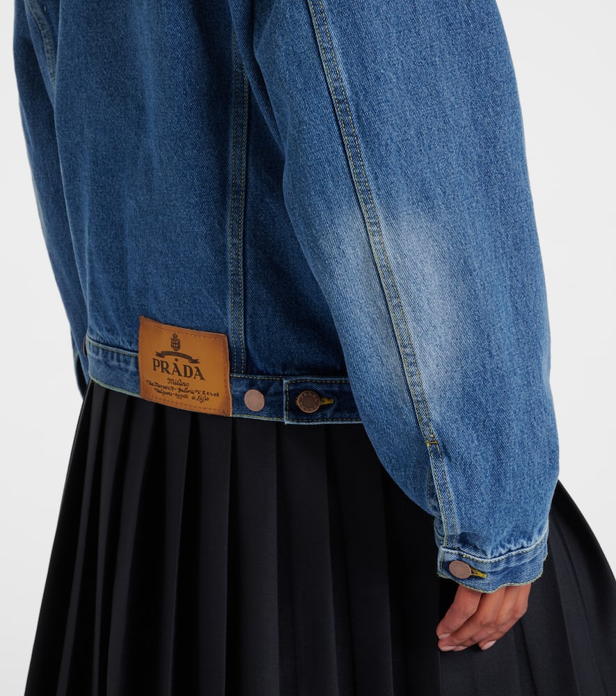 Prada Oversized Denim Jacket In Blue
