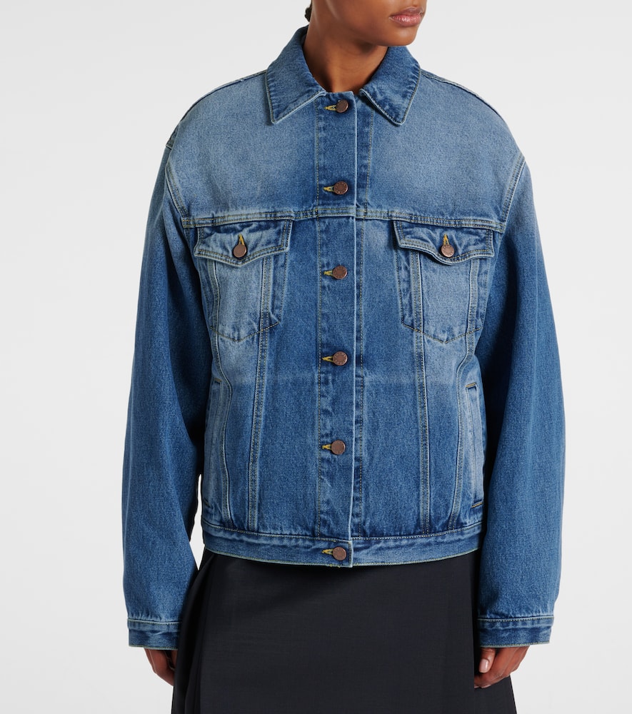 Prada Oversized Denim Jacket In Blue