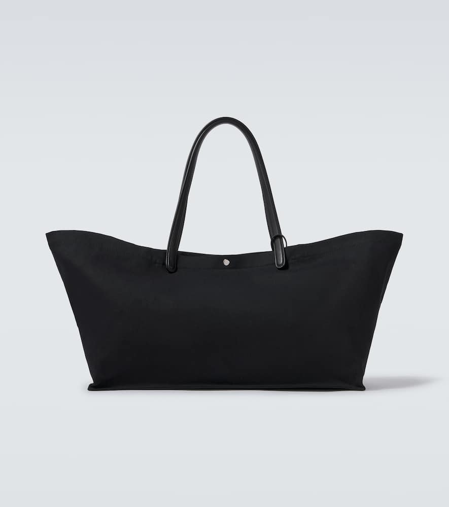 Idaho XL leather-trimmed canvas tote bag