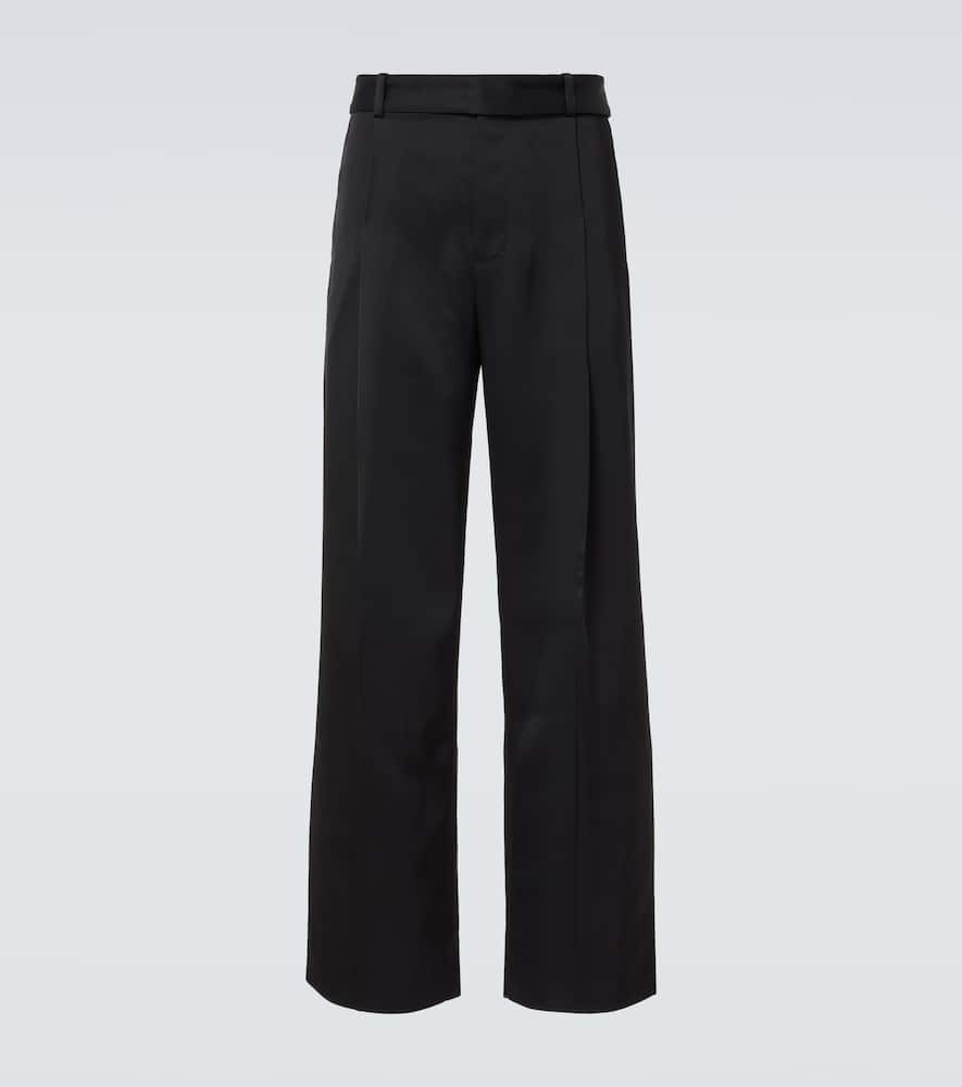 Jil Sander Silk-blend wide-leg pants