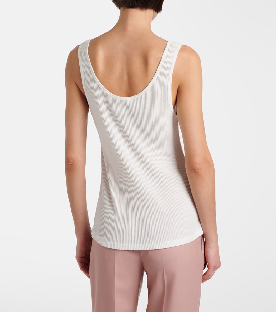 Chloé Ribbed-Knit Cotton Tank Top