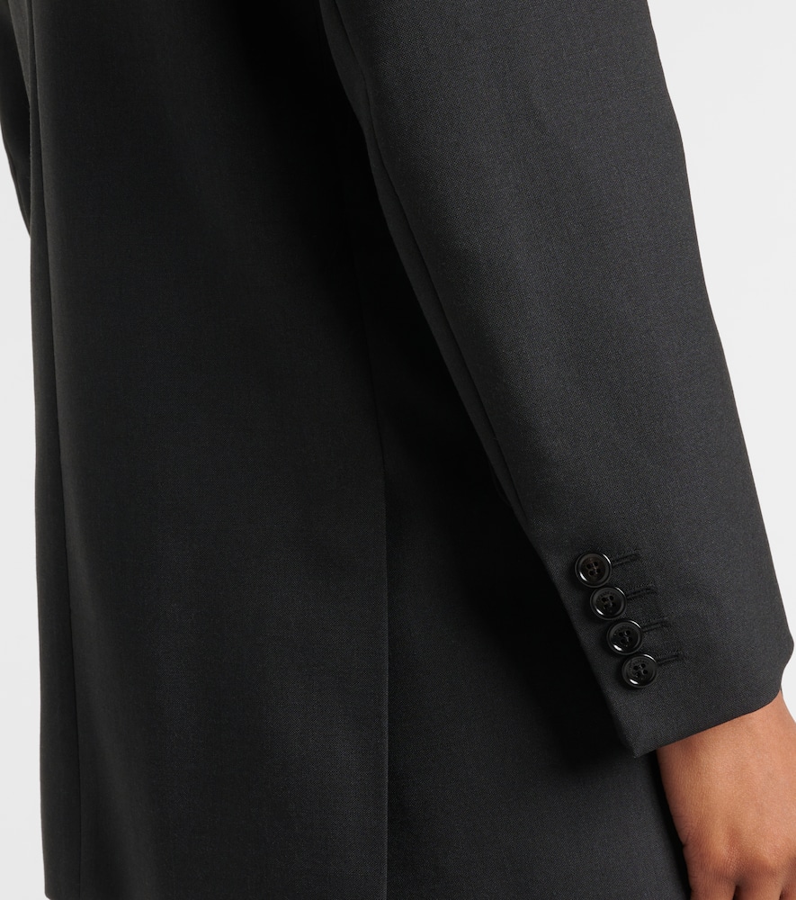 Max Mara Palanca Wool, Mohair, And Silk Blazer In Black