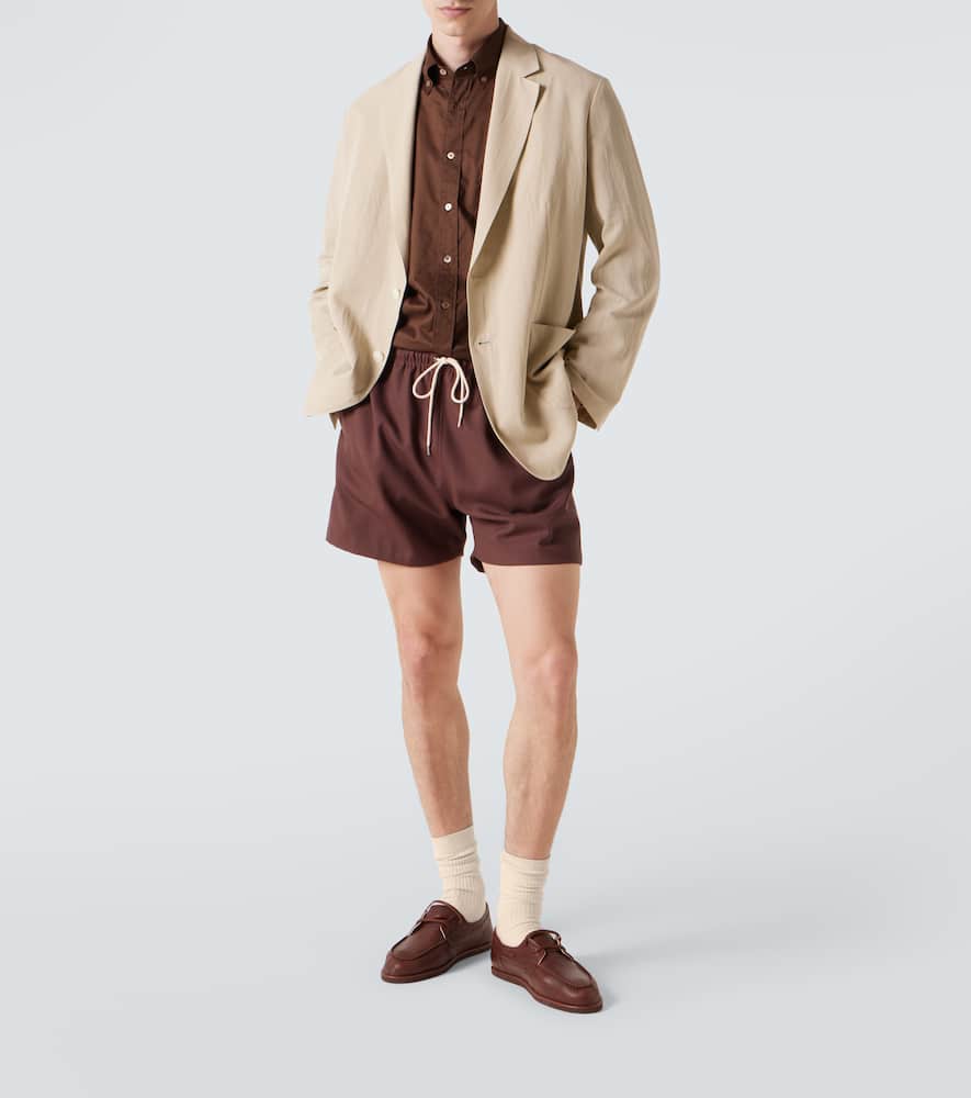Auralee Oversized Cotton Shirt In Brown