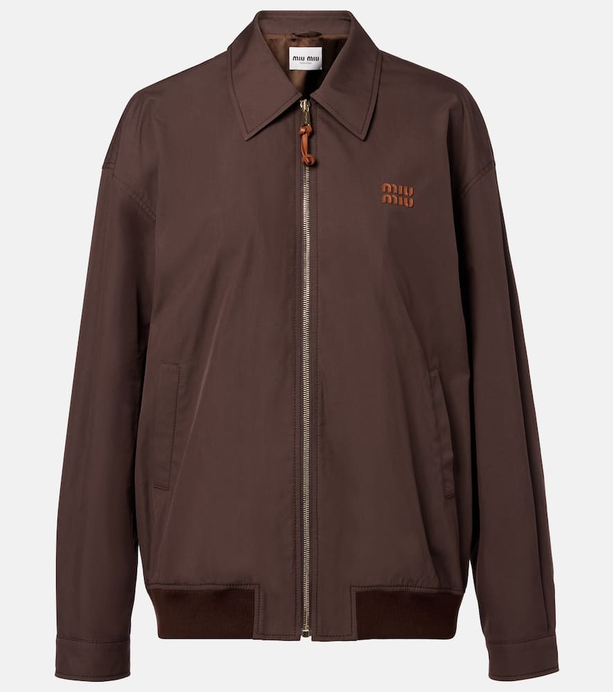 Logo cotton-blend blouson