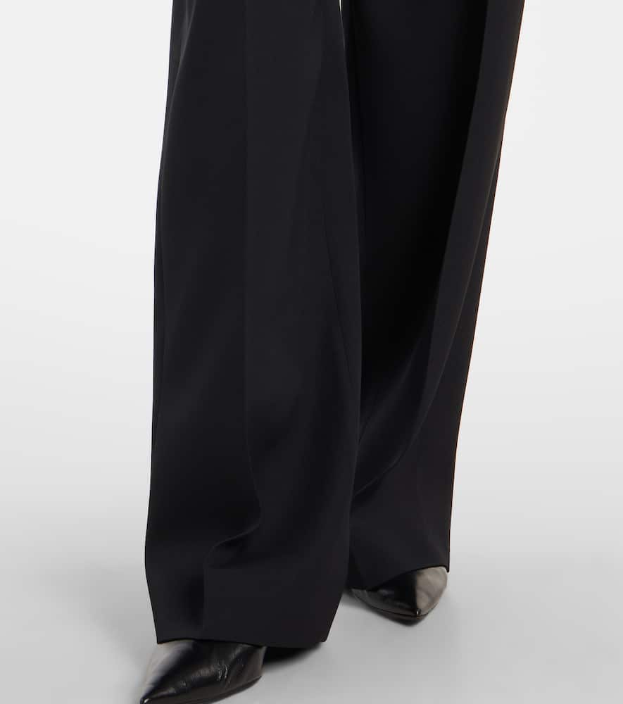 Jil Sander Wool Wide-leg Pants In Black