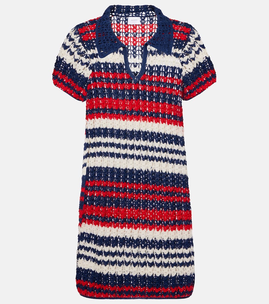 Crochet cotton polo dress